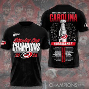 Carolina Hurricanes 2026 Stanley Cup Champions 3D Apparel - GNE7197