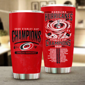 Carolina Hurricanes 2026 Stanley Cup Champions Tumbler Cup - GNE7168