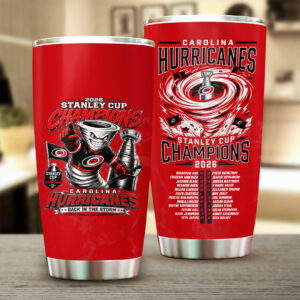 Carolina Hurricanes 2026 Stanley Cup Champions Tumbler Cup - GNE7169