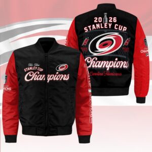 Carolina Hurricanes 2026 Stanley Cup Champions 3D Bomber Jacket - HOATT18803