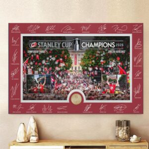 Carolina Hurricanes 2026 Stanley Cup Champions Rectangle Canvas With Inner Frame - HOATT19084