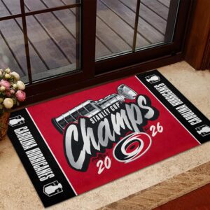 Carolina Hurricanes 2026 Stanley Cup Champions Doormat - HOATT18790