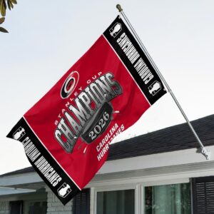 Carolina Hurricanes 2026 Stanley Cup Champions 3D Double-side House Flag - HOATT18791