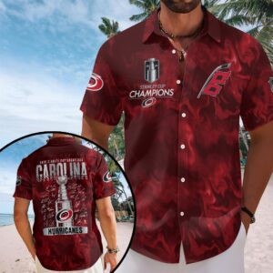 Carolina Hurricanes 2026 Stanley Cup Champions Short Sleeve Button-Down Shirt – HOATT18802