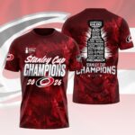 Carolina Hurricanes 2026 Stanley Cup Champions 3D Apparel – HOATT18925