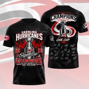 Carolina Hurricanes 2026 Stanley Cup Champions 3D Apparel - HOATT18928