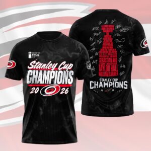 Carolina Hurricanes 2026 Stanley Cup Champions 3D Apparel - HOATT18999