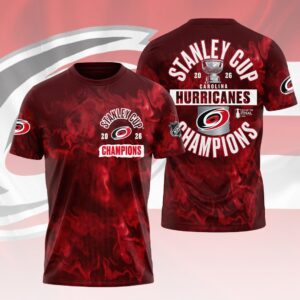 Carolina Hurricanes 2026 Stanley Cup Champions 3D Apparel - HOATT18741