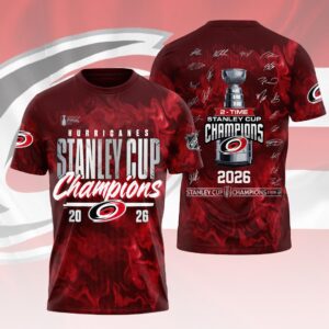Carolina Hurricanes 2026 Stanley Cup Champions 3D Apparel - HOATT18751