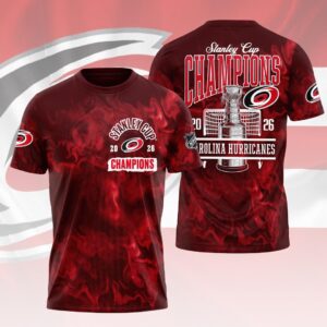 Carolina Hurricanes 2026 Stanley Cup Champions 3D Apparel - HOATT18806