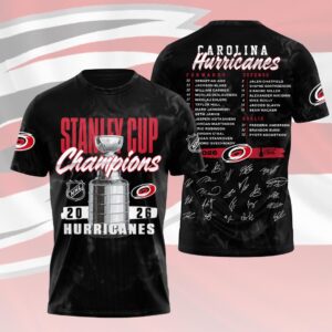 Carolina Hurricanes 2026 Stanley Cup Champions 3D Apparel - HOATT18920
