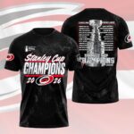 Carolina Hurricanes 2026 Stanley Cup Champions 3D Apparel – HOATT19004