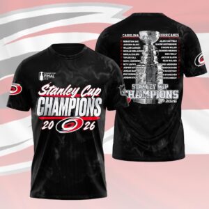 Carolina Hurricanes 2026 Stanley Cup Champions 3D Apparel - HOATT19004