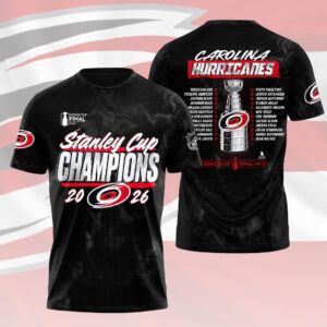 Carolina Hurricanes 2026 Stanley Cup Champions 3D Apparel - HOATT19075