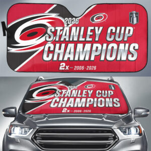 Carolina Hurricanes Stanley Cup Champions 2026 Auto Sun Shade - TANTN23717
