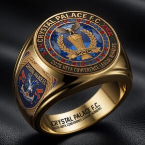 Crystal Palace FC 2026 UEFA Conference League Winners 3D Engraved Ring - HOATT18451