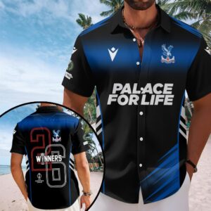 Crystal Palace FC 2026 UEFA Conference League Winners Short Sleeve Button-Down Shirt – HOATT18508