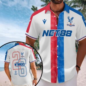 Crystal Palace FC 2026 UEFA Conference League Winners Short Sleeve Button-Down Shirt – HOATT18560