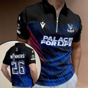 Crystal Palace FC 2026 UEFA Conference League Winners Zip Polo Shirt - HOATT18448