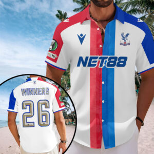 Crystal Palace FC UEFA Conference League Winners 2026 Short Sleeve Button-Down Shirt – TANTN23500