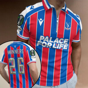 Crystal Palace FC UEFA Conference League Winners 2026 Zip Polo Shirt - TANTN23372