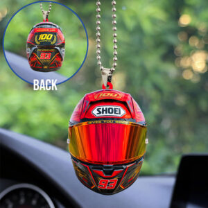 Ducati Lenovo Team x Marc Márquez Custom Shape 2-sided Acrylic Car Ornament – TANTN23509