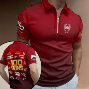 Ducati Lenovo Team 100 Wins Zip Polo Shirt - TANTN23475