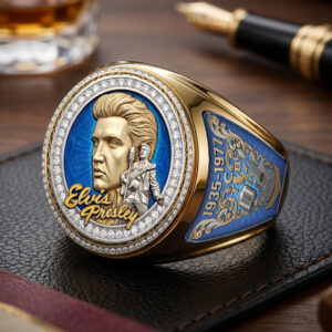 Elvis Presley 3D Engraved Ring - TMTHU6997