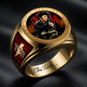 Elvis Presley 3D Engraved Ring - HOATT18840