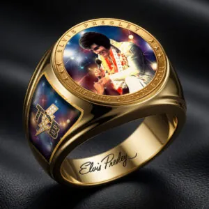 Elvis Presley 3D Engraved Ring - HOATT19097
