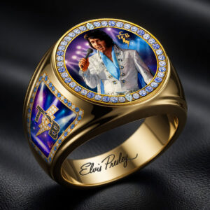 Elvis Presley 3D Engraved Ring - HOATT19098