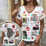 Elvis Presley 3D Women’s V-Neck T-Shirt – GNE6832