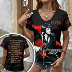 Elvis Presley 3D Women’s V-Neck T-Shirt - GNE6834