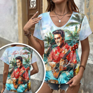 Elvis Presley 3D Women’s V-Neck T-Shirt - GNE6836