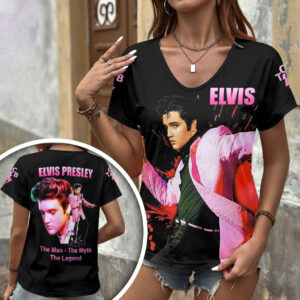 Elvis Presley 3D Women’s V-Neck T-Shirt - GNE6837