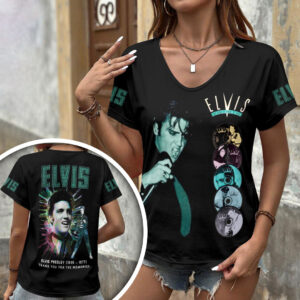 Elvis Presley 3D Women’s V-Neck T-Shirt - GNE6954