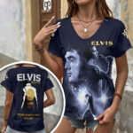 Elvis Presley 3D Women’s V-Neck T-Shirt – HOATT18358
