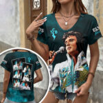 Elvis Presley 3D Women’s V-Neck T-Shirt – HOATT18370