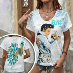 Elvis Presley 3D Women’s V-Neck T-Shirt – HOATT18373