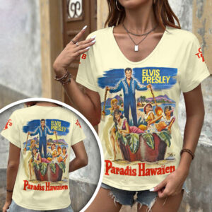 Elvis Presley 3D Women’s V-Neck T-Shirt - HOATT18757