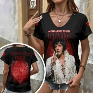 Elvis Presley 3D Women’s V-Neck T-Shirt - HOATT18856