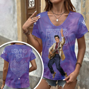 Elvis Presley 3D Women’s V-Neck T-Shirt - HOATT18997