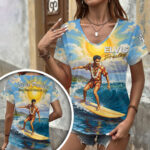 Elvis Presley 3D Women’s V-Neck T-Shirt – HOATT19001