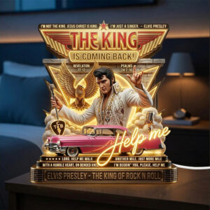Elvis Presley Custom Shape Acrylic Light Box - TMTHU6902