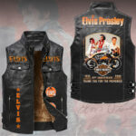 Elvis Presley Premium 2D Sleeveless Leather Vest – TMTHU6558