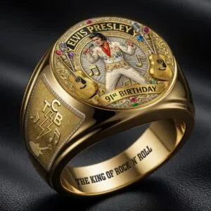 Elvis Presley 3D Engraved Ring - HOATT18467