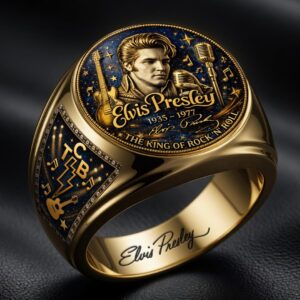 Elvis Presley 3D Engraved Ring - HOATT18937