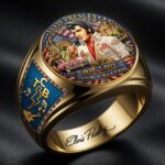 Elvis Presley 3D Engraved Ring – HOATT18939
