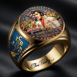 Elvis Presley 3D Engraved Ring - HOATT18939