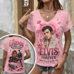 Elvis Presley 3D Women’s V-Neck T-Shirt – HOATT19014